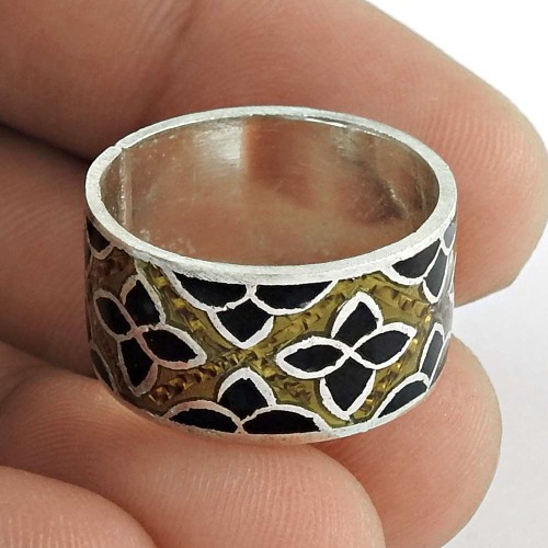 Lovely!! 925 Sterling Silver Enamel Ring