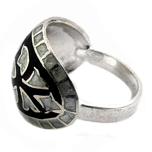 Great!! 925 Sterling Silver Enamel Ring