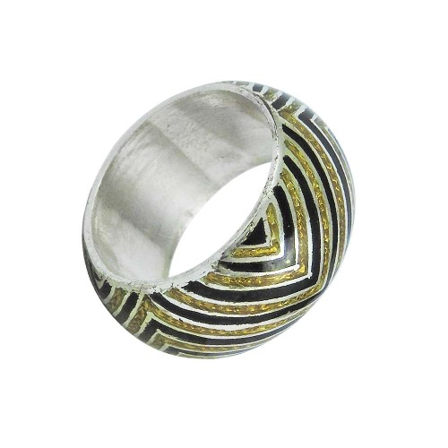 Amusable !! 925 Sterling Silver Enamel Ring
