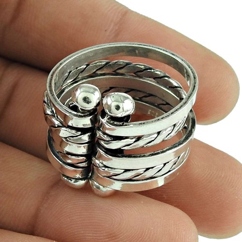 Pleasing 925 Sterling Silver Spinner Ring for Women Fine Silver Jewellery