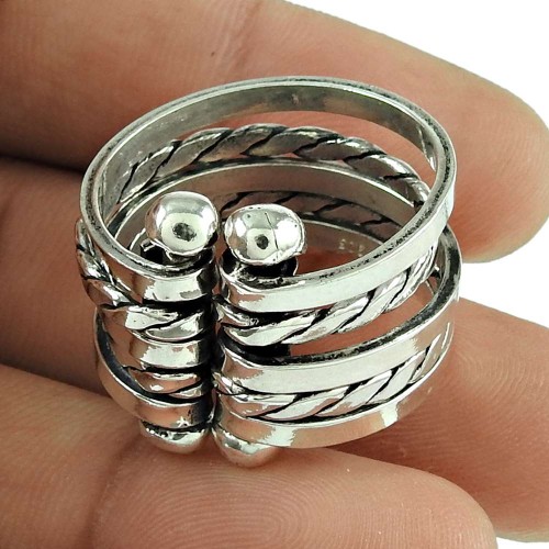 Sightly 925 Sterling Silver Spinner Ring Indian Fashion Silver Jewellery