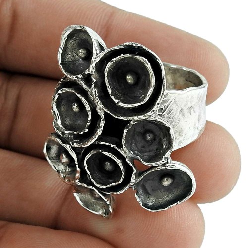 Oxidised Sterling Silver Fashion Ring