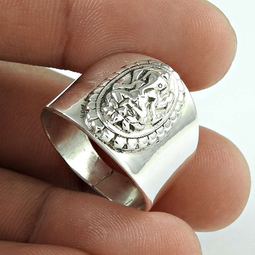 Stunning 925 Sterling Silver Ganesha Ring Jewellery