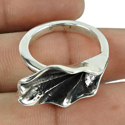 Pleasing Oxidised Sterling Silver Vinatge Handmade Ring