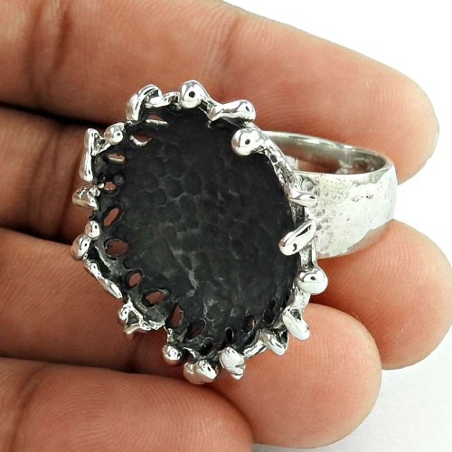 Oxidised 925 Sterling Silver Handmade Fashion Ring