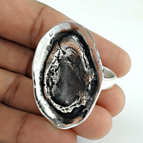 Charming 925 Sterling Silver Oxidised Ring Jewellery