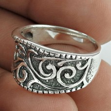 Big Natural! Oxidized 925 Sterling Silver Ring