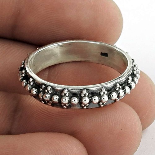 Victorian Style Sterling Silver Band Ring Jewellery