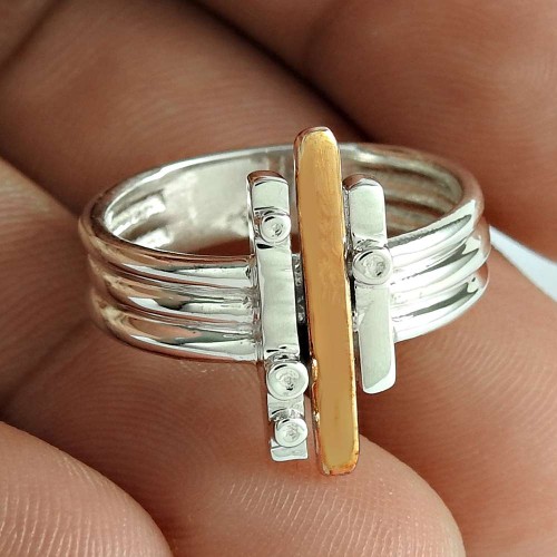 Personable 925 Sterling Silver Geological Ring