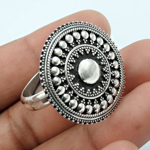 Solid 925 Sterling Silver Ring Stylish Jewelry U75