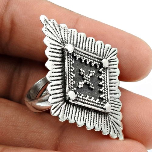 Solid 925 Sterling Silver Ring Handmade Jewelry G76