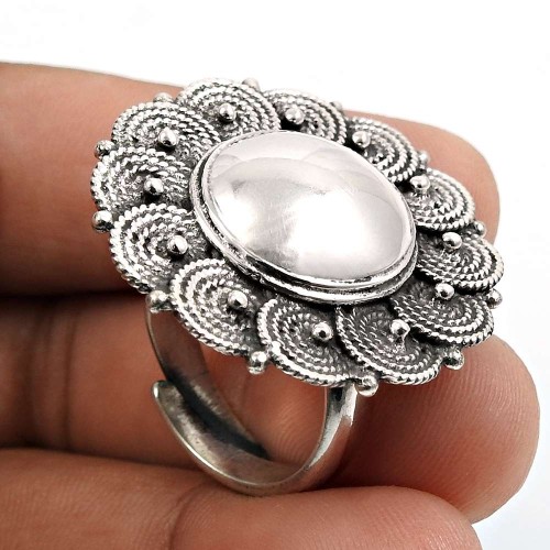 Solid 925 Sterling Silver Ring Stylish Jewelry O76