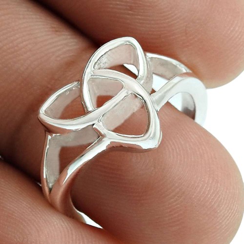 Solid 925 Sterling Silver Ring Tribal Jewelry D78