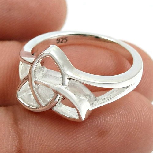 Solid 925 Sterling Silver Ring Indian Jewelry F78