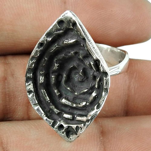 Engaging 925 Sterling Silver Handmade Fashion Ring