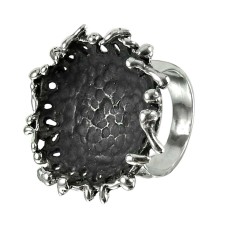 Charming Oxidised Sterling Silver Handmade Ring