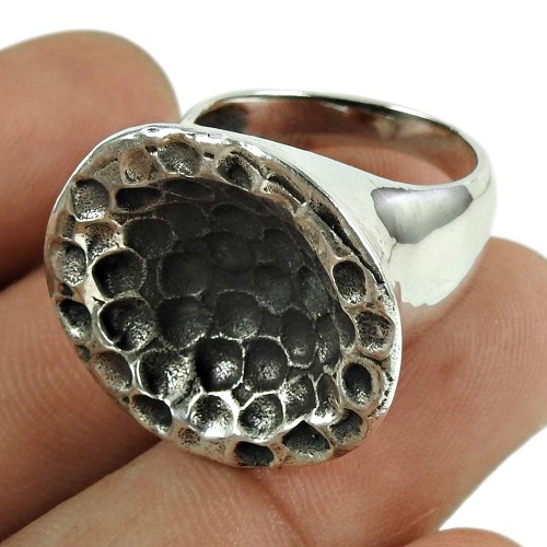 Oxidised 925 Sterling Silver Pretty Handmade Ring