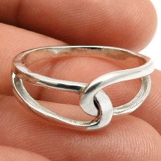 925 Sterling Silver HANDMADE Jewelry Ring Size 8 G24