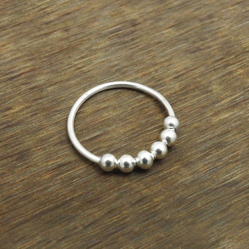 HANDMADE 925 Solid Sterling Silver Jewelry Ring Size 8 A58