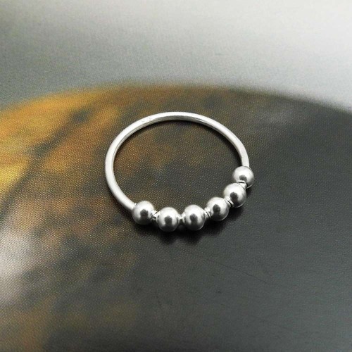 HANDMADE 925 Solid Sterling Silver Jewelry Ring Size 9 C58
