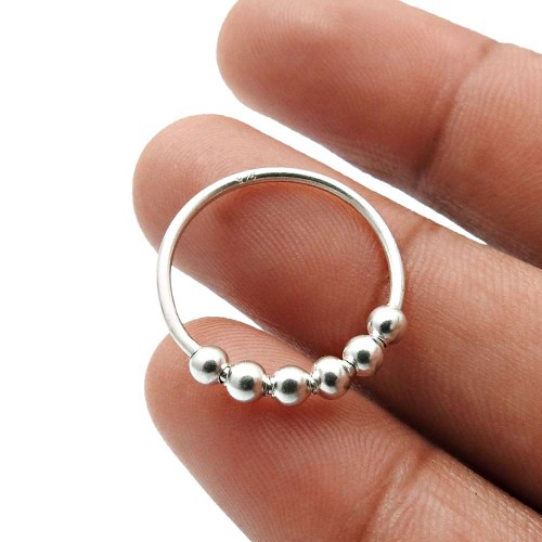 925 Sterling Silver HANDMADE Jewelry Ring Size 10 I58