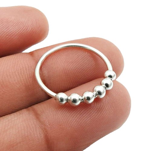925 Sterling Silver HANDMADE Jewelry Ring Size 10 L58