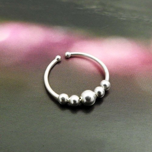 925 Sterling Silver HANDMADE Jewelry Ring Size 9 K64