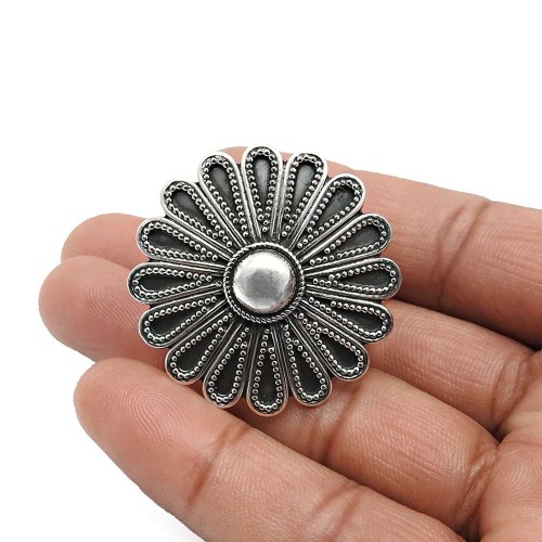 HANDMADE Indian Jewelry 925 Solid Sterling Silver Artisan Ring Size 9 E26
