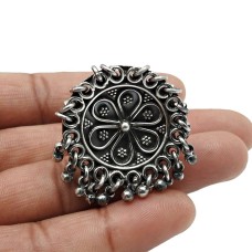 925 Sterling Silver HANDMADE Jewelry Antique Look Ring Size 8 T25