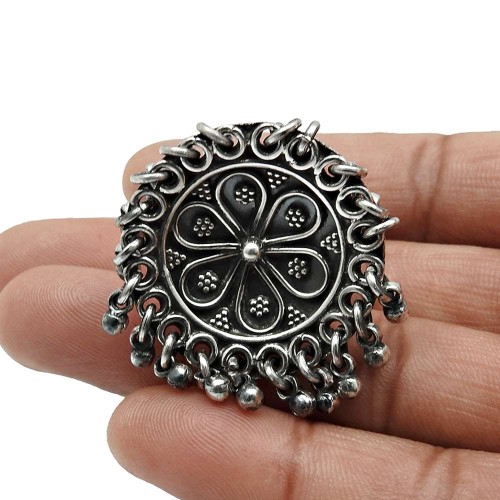 HANDMADE 925 Solid Sterling Silver Jewelry Antique Ring Size 9 C27
