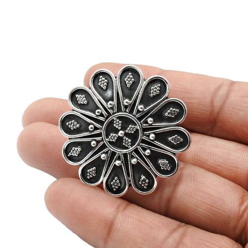 HANDMADE Indian Jewelry 925 Solid Sterling Silver Antique Ring Size 8 M28