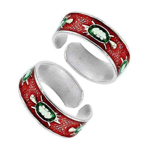 925 Sterling Silver Fashion Jewelry Charming Inlay Handmade Toe Rings