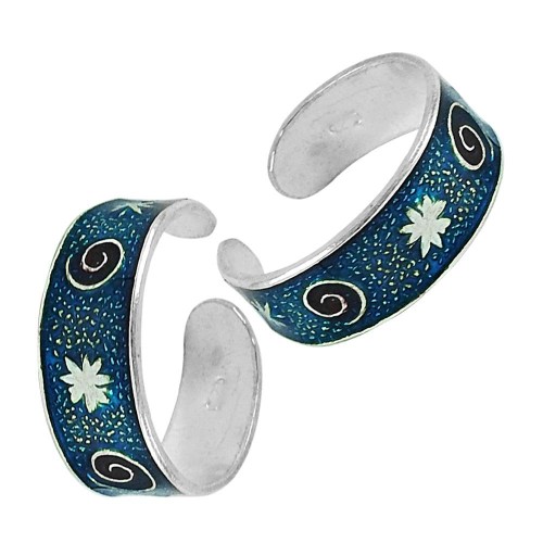 925 Sterling Silver Indian Jewelry Traditional Handmade Toe Rings Wholesale Price